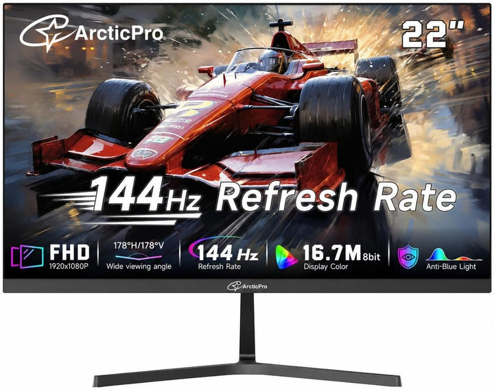 ArcticPro Monitor de 22 pulgadas 144Hz 120Hz, FHD 1080p Monitor par...