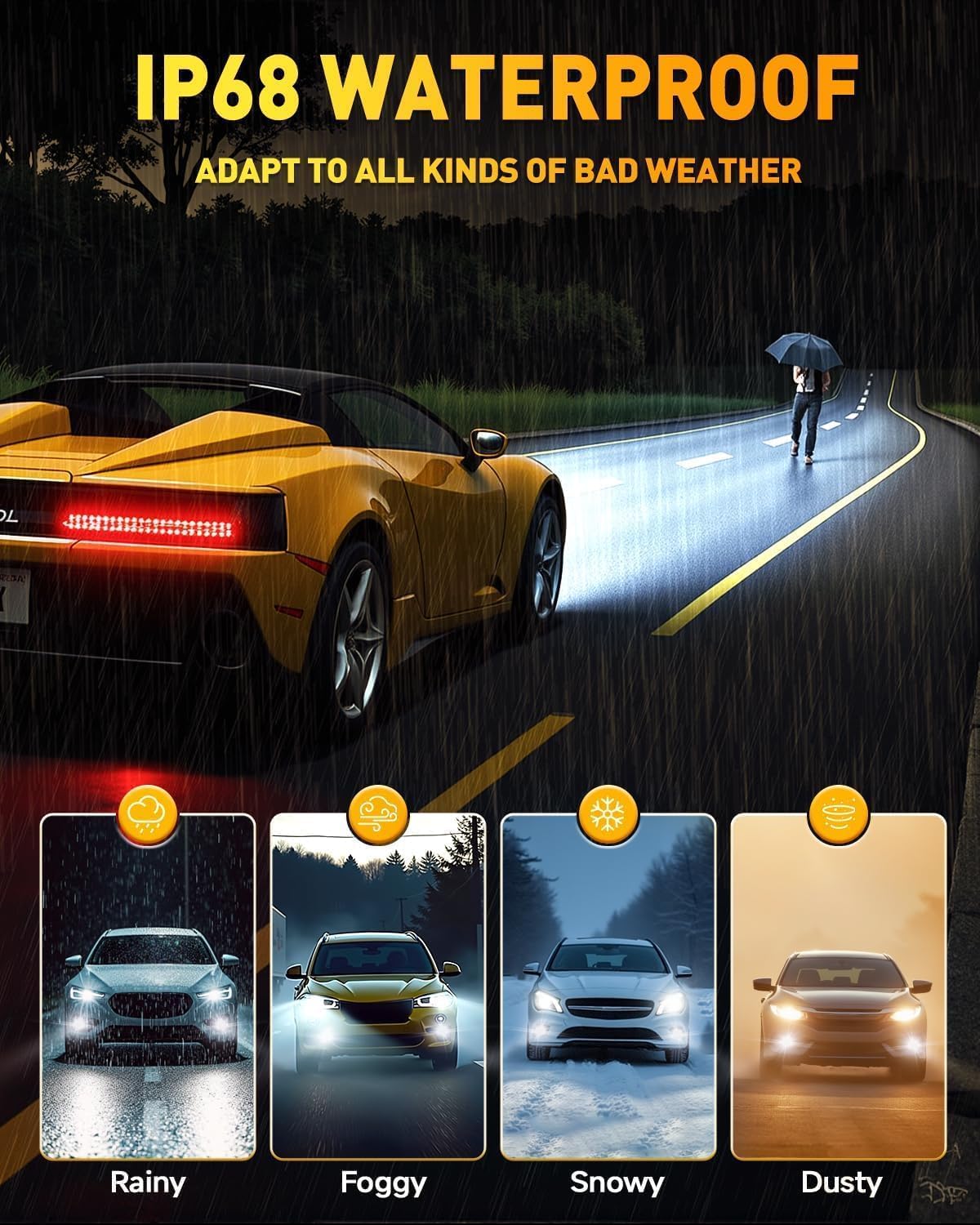 Termitor Bombilla D3S, 100,000 lúmenes, 6500 K, IP68 impermeable, ajuste directo OEM 1:1, larga durabilidad, luz D3S 1000% más brillante para bombillas de deportes de motor, paquete de 2