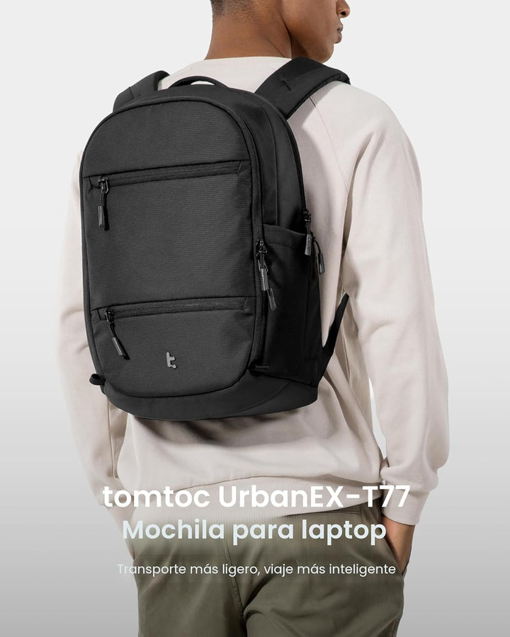 tomtoc Mochila para laptop de 16 pulgadas, mochila ligera de 22 L,...