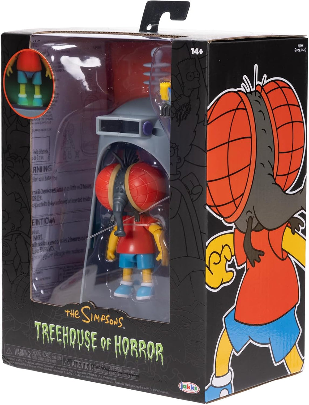 JAKKS Pacific Fly Boy Bart - Figura de acción de 5 pulgadas Treehouse of Horror VIII