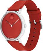 Movado Cara Reloj - Cuarzo suizo, correa de cuero - Clásico, pieza de moda de lujo atemporal para él o ella - 41mm