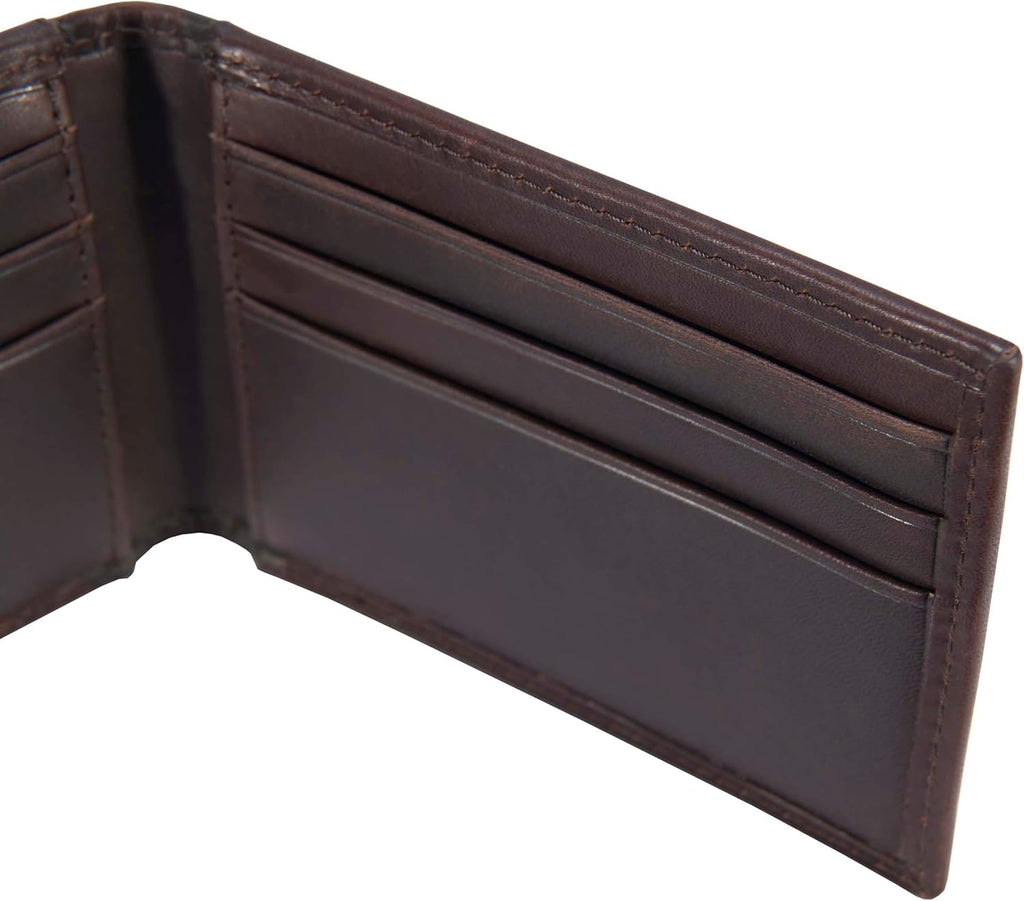 Cartera Carhartt Oil Tan de Cuero con Bolsillo Frontal Marrón