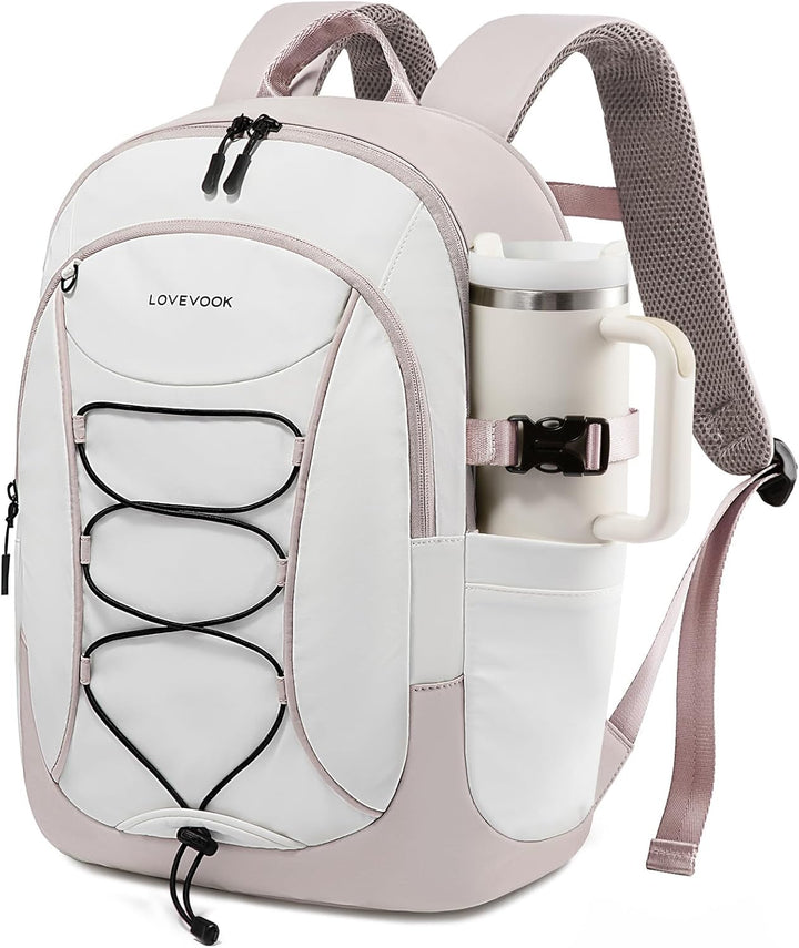 LOVEVOOK Mochila para hombre con bolsillo gigante para vaso, mochil...