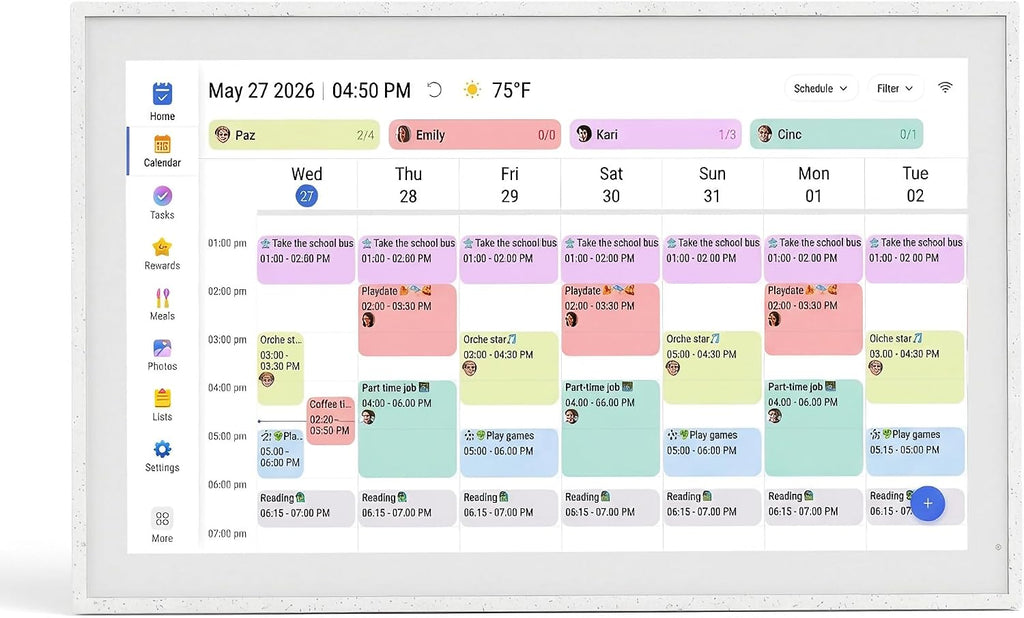 Calendario digital de 15.6 pulgadas, planificador familiar inteligente