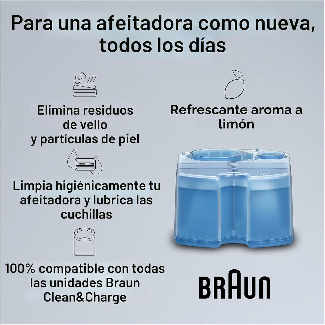 Braun - Cartuchos de recambio CCR, 4 unidades, cartuchos Clean & Renew