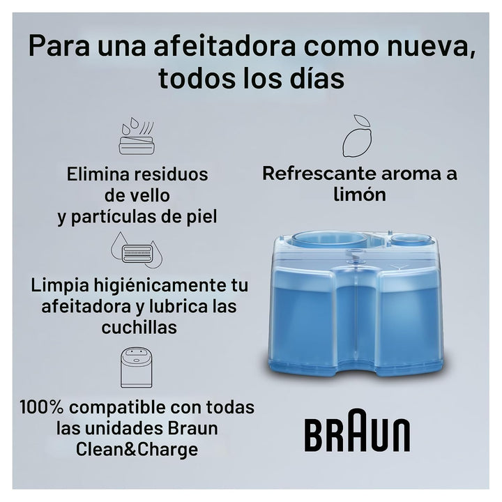 Braun Clean &amp; Renew Cartuchos de recambio CCR, solución líquida...