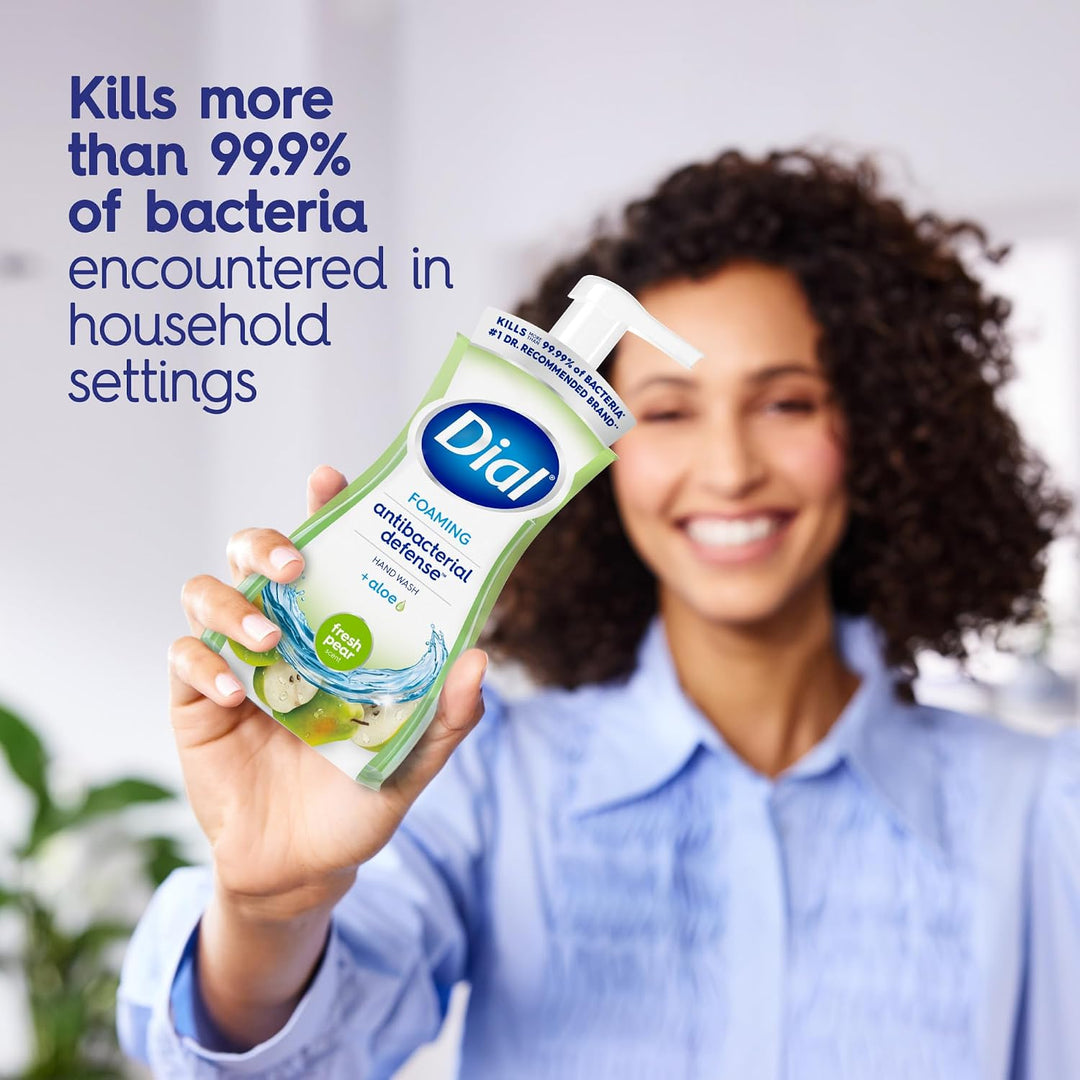 Dial Antibacterial Defense - Jabón de manos espumoso + aloe, aroma...