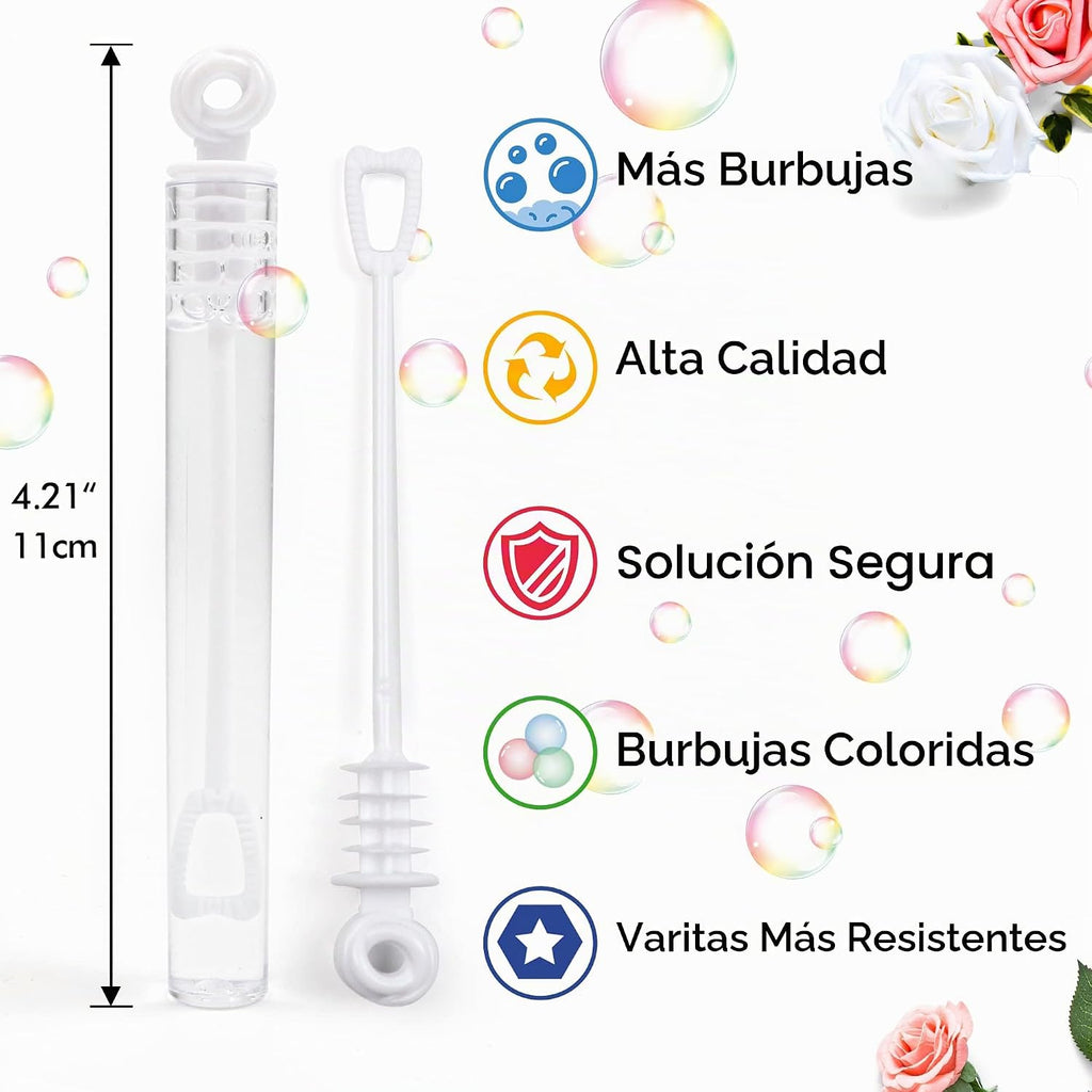 Paquete de 160 varitas de burbujas a granel, recuerdos de fiesta para bodas, aniversarios, celebraciones, graduaciones, cumpleaños, juguetes de verano para niños y adultos por Inscraft