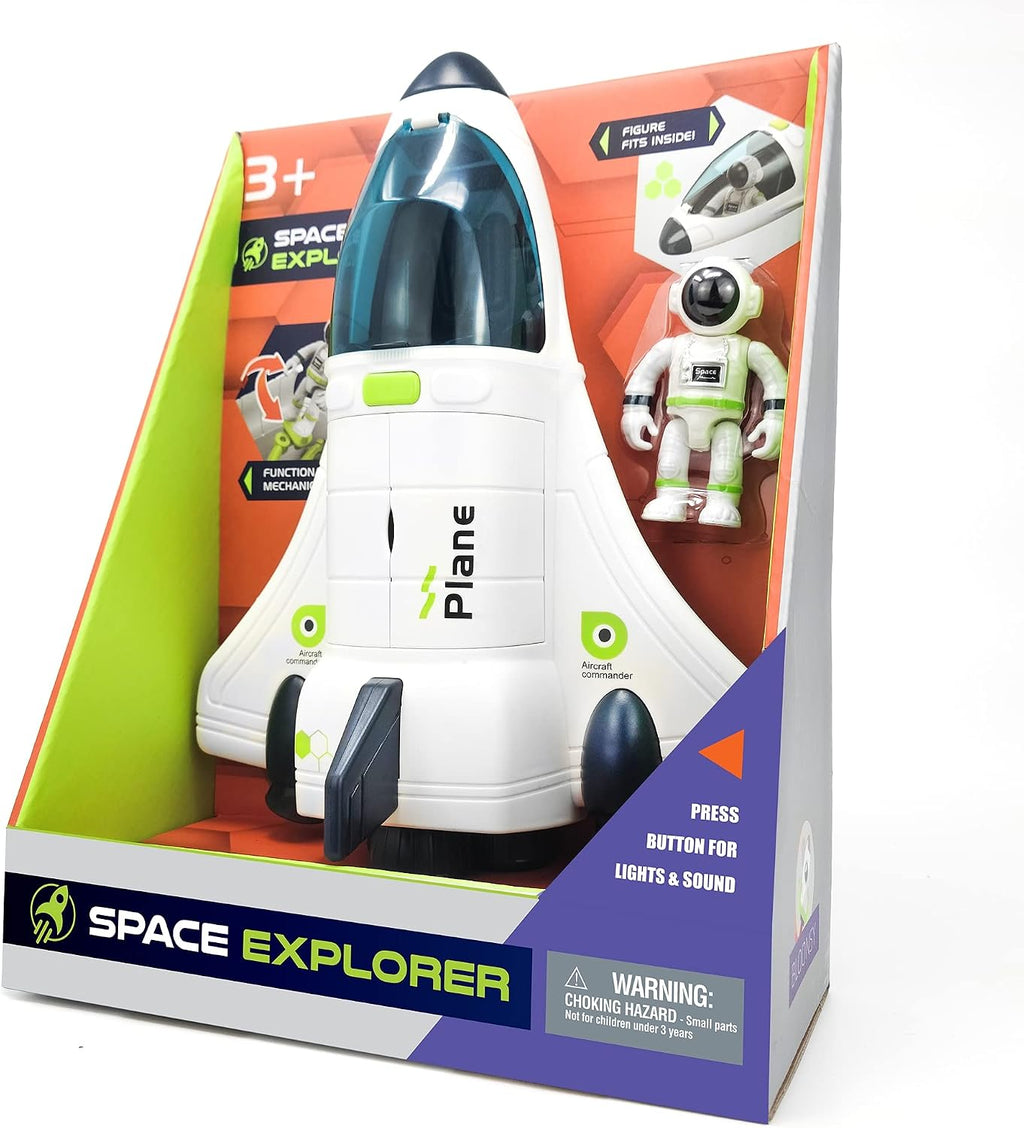 Transbordador espacial de juguete para niños de 3 a 5 años, cohete de juguete con astronauta