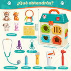 Lehoo Castle Critter Clinic con Key, Juguetes de Juego de Doctor para Niños de 3-5 años