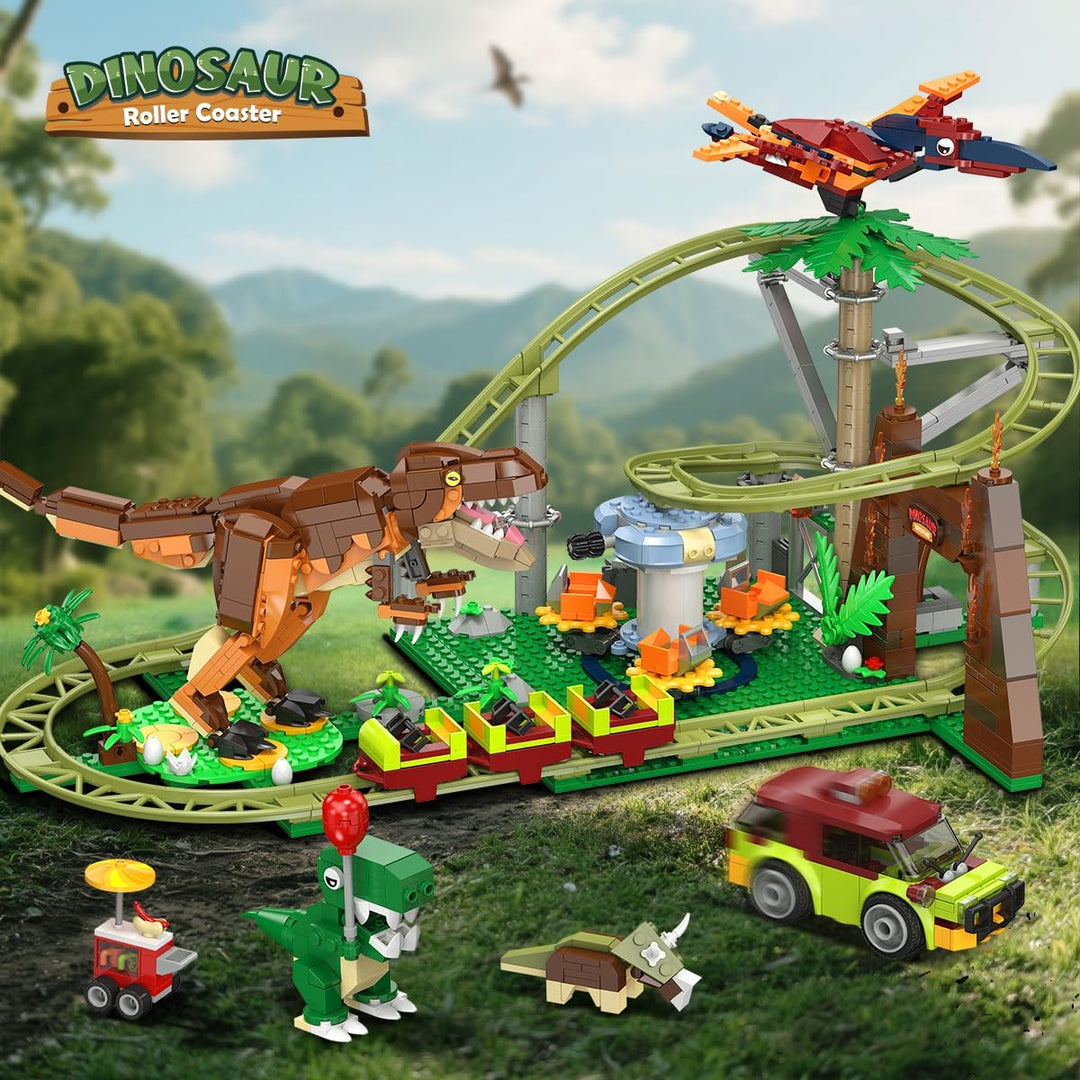 HOGOKIDS Juego de construcción de montaña rusa de