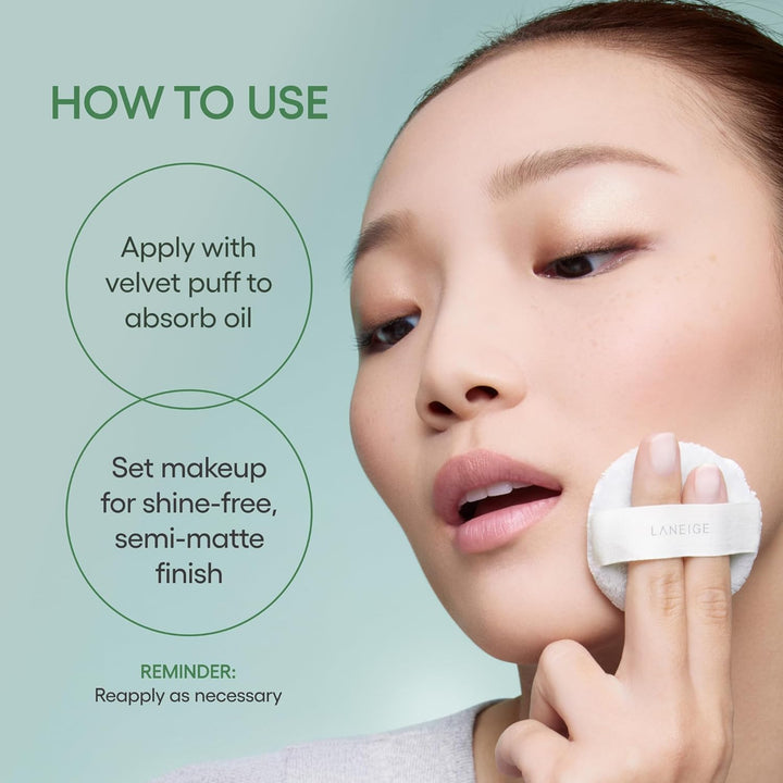 LANEIGE Neo Difuminador Polvo: Compacto de Control de Aceite Corean...