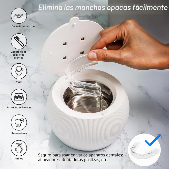 Swissker by Swissklip ShinePod - Cápsula de limpieza dental ultrasó...