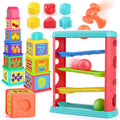 Pound a Ball - Juguete para niños pequeños de 1 a 3 años, juguetes Montessori para bebés de 12, 18 a 24 meses, martillo, tazas apilables, bloques clasificadores de formas, juguetes educativos de desarrollo temprano para niños de 1, 2 y 3 años, regalo para