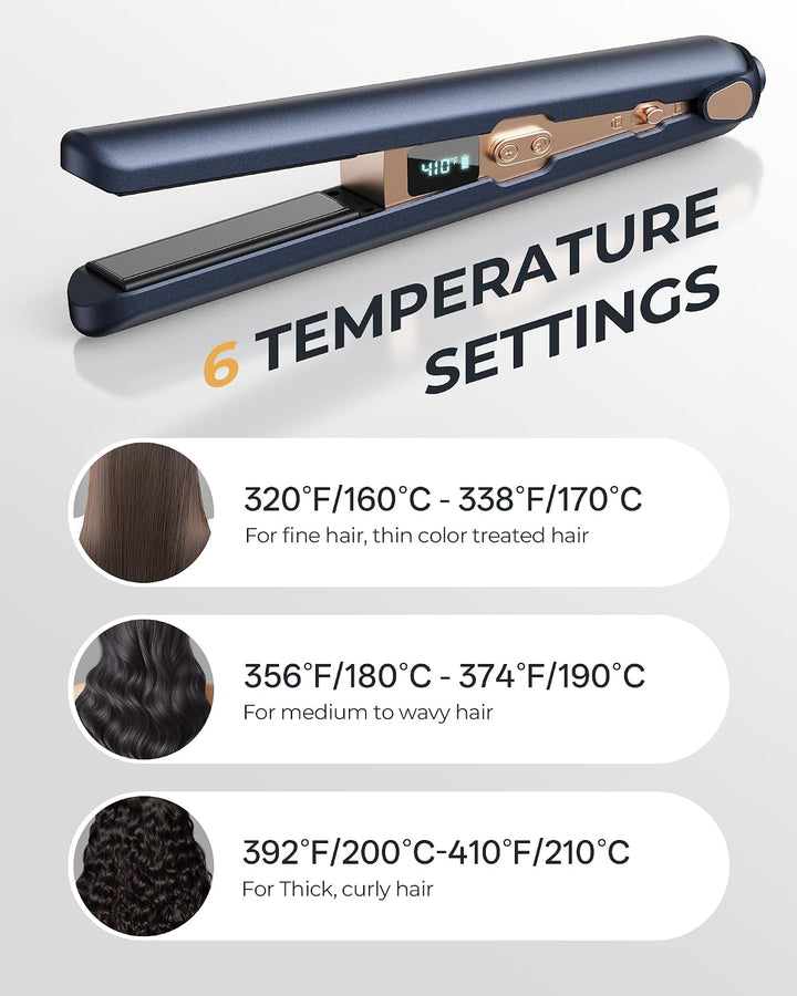 Plancha de pelo de viaje inalámbrica, plancha plana de 9600 mAh, 6...