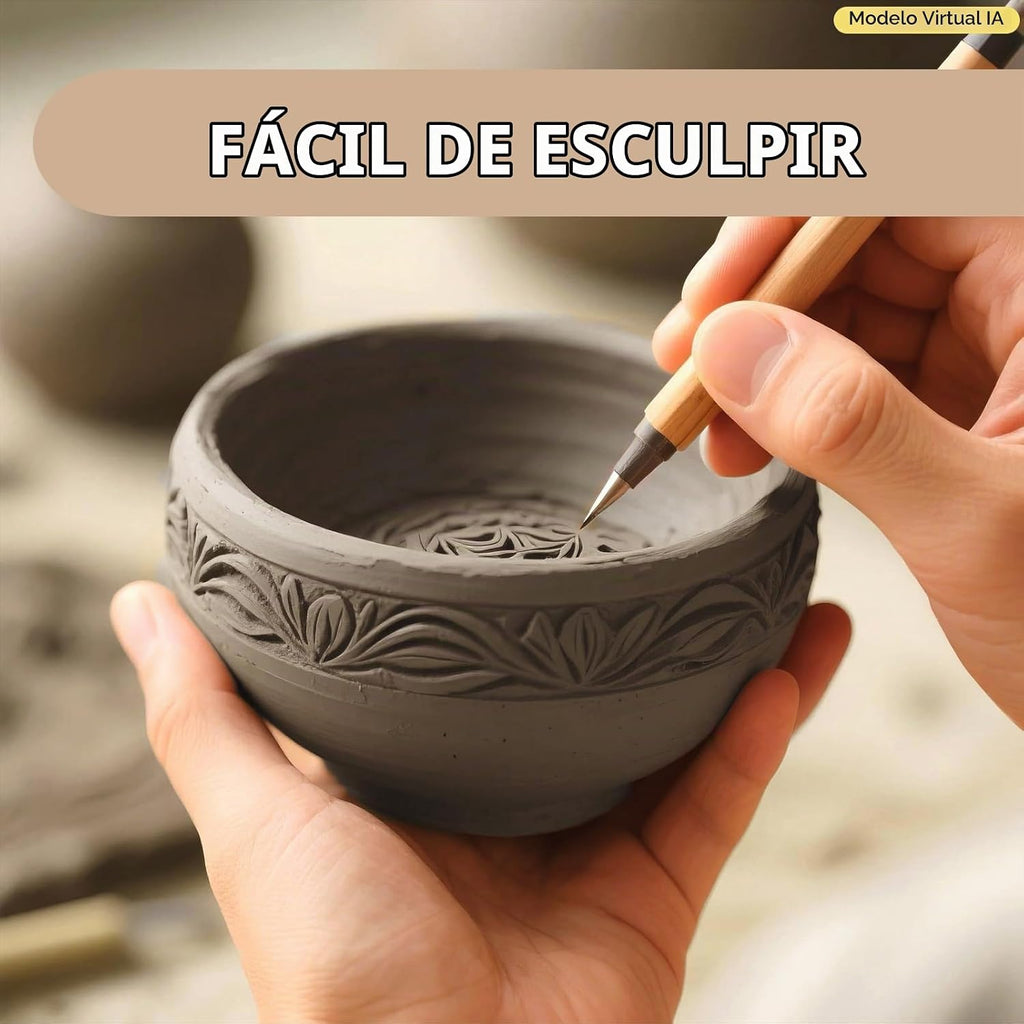 VIBRATITE - Arcilla seca al aire de 10 libras, arcilla de modelado gris para cerámica y escultura