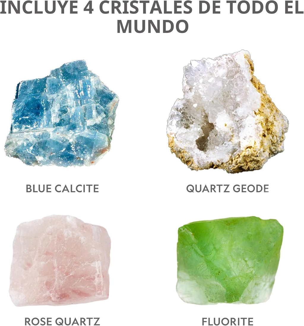 National Geographic Mega Crystal Growing Kit con 6 Crystals para Kids 8-12
