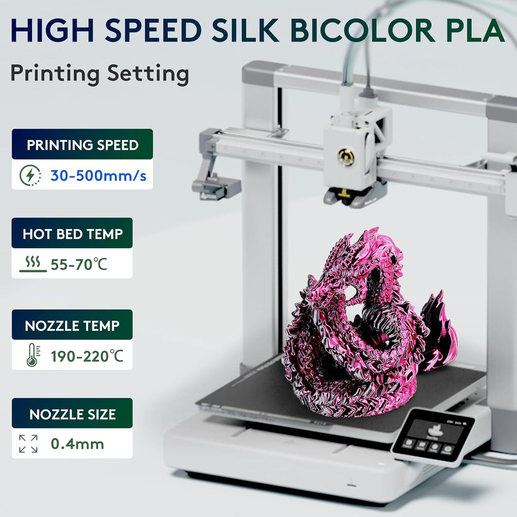 ERYONE Seda de Doble Color PLA - Filamento para Impresora 3D 1.75mm...