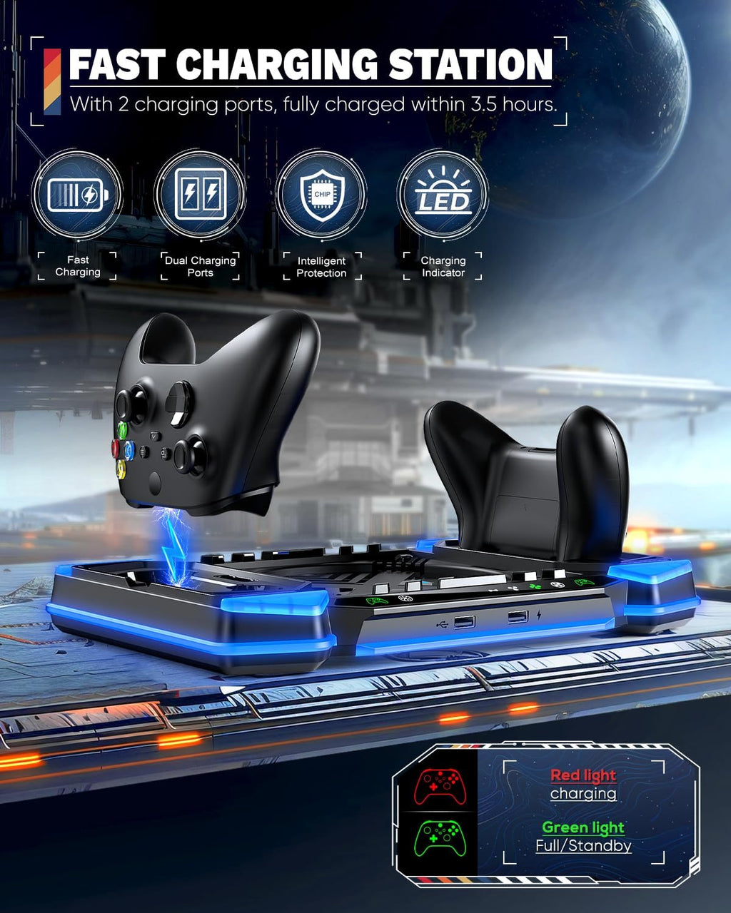 Soporte de carga superior para ventilador y controlador de refrigeración automática para consola Xbox Series X