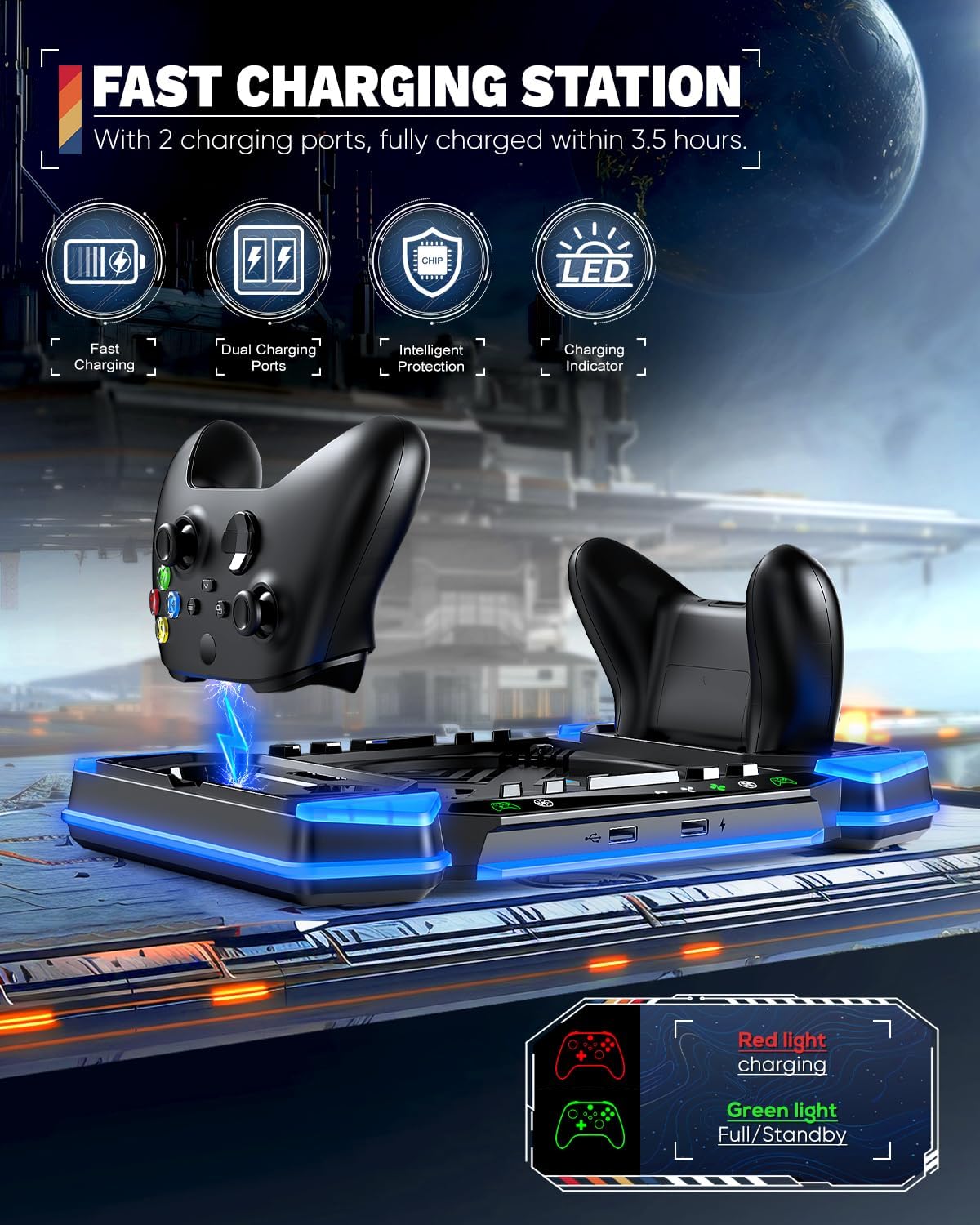 Soporte de carga superior para ventilador y controlador de refrigeración automática para consola Xbox Series X