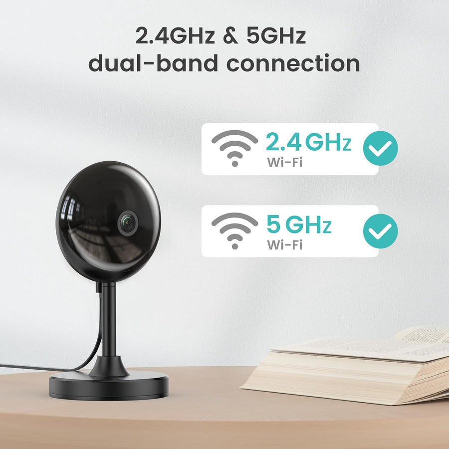owltron Cámara de seguridad para interiores de 4 MP, paquete de 2 c...