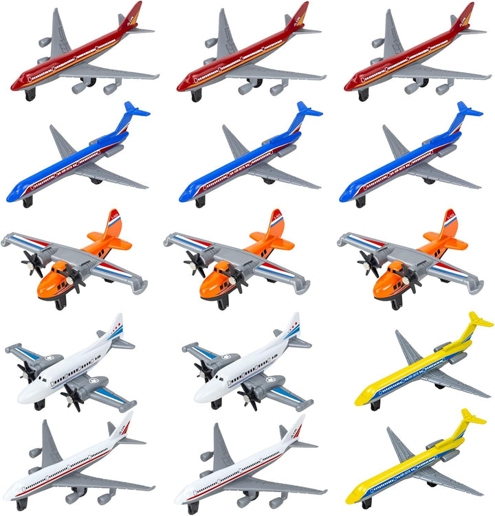 Tcvents Juguete de avión para canasta de Pascua, paquete de 15 avio...