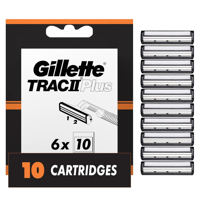 Gillette TRAC II Plus - Recargas de cuchilla de afeitar para hombre...