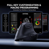 ECHTPower Ratón Vertical Ergonómico, Ratón Inalámbrico Recargable c...