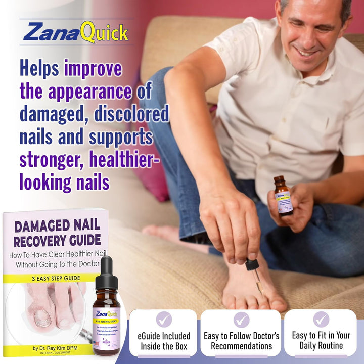 ZanaQuick Gotas de cuidado de uñas para uñas de los pies y las uñas...