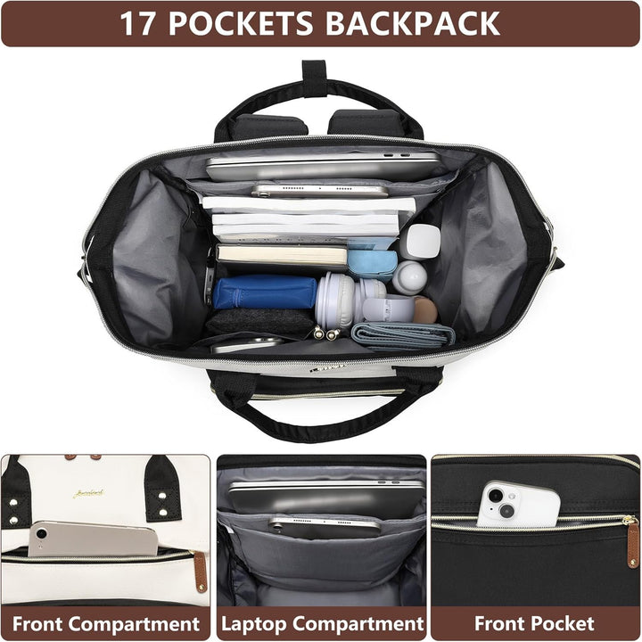 Focdod - Mochila para mujer, compatible con laptop de 15.6 pulgadas...