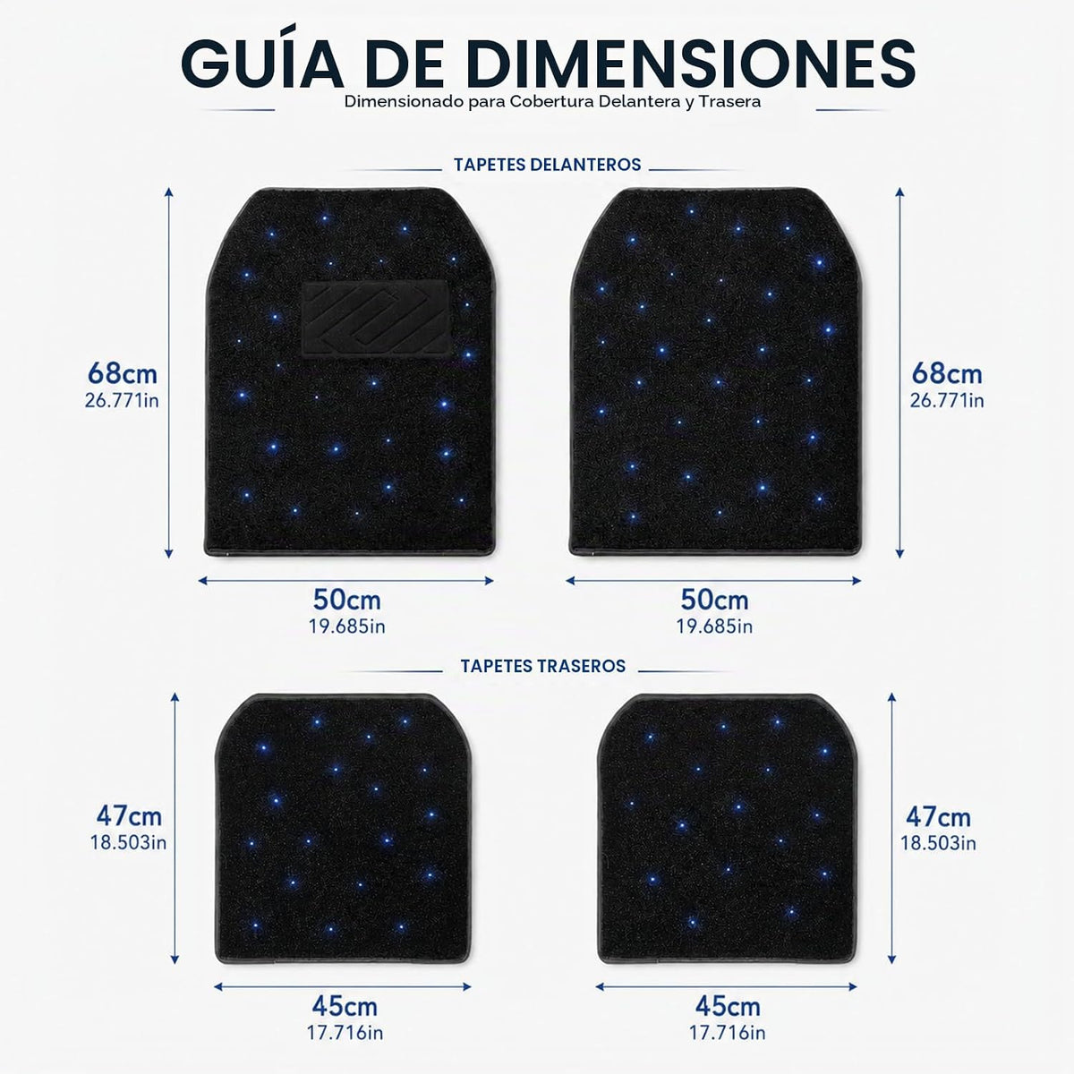Alfombrillas LED para automóvil con control de aplicación, 100 modos de luz RGB, luces interiores de luz de estrellas de ajuste universal, impermeables, lavables, accesorios de automóvil para un
