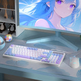 Teclado de Juego con Cable, Combo de Teclado y Ratón Cremoso, Tecla...