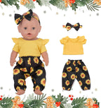 Sweet Dolly Ropa de muñeca de bebé recién nacido, a cuadros