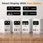 USB C Cargador Bloque PD 65W, Estación de Carga TESSAN para Múltiples Dispositivos