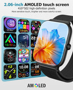Premium Smart Watch para Hombre Bluetooth con Llamadas, 2.06" HD AMOLED AOD