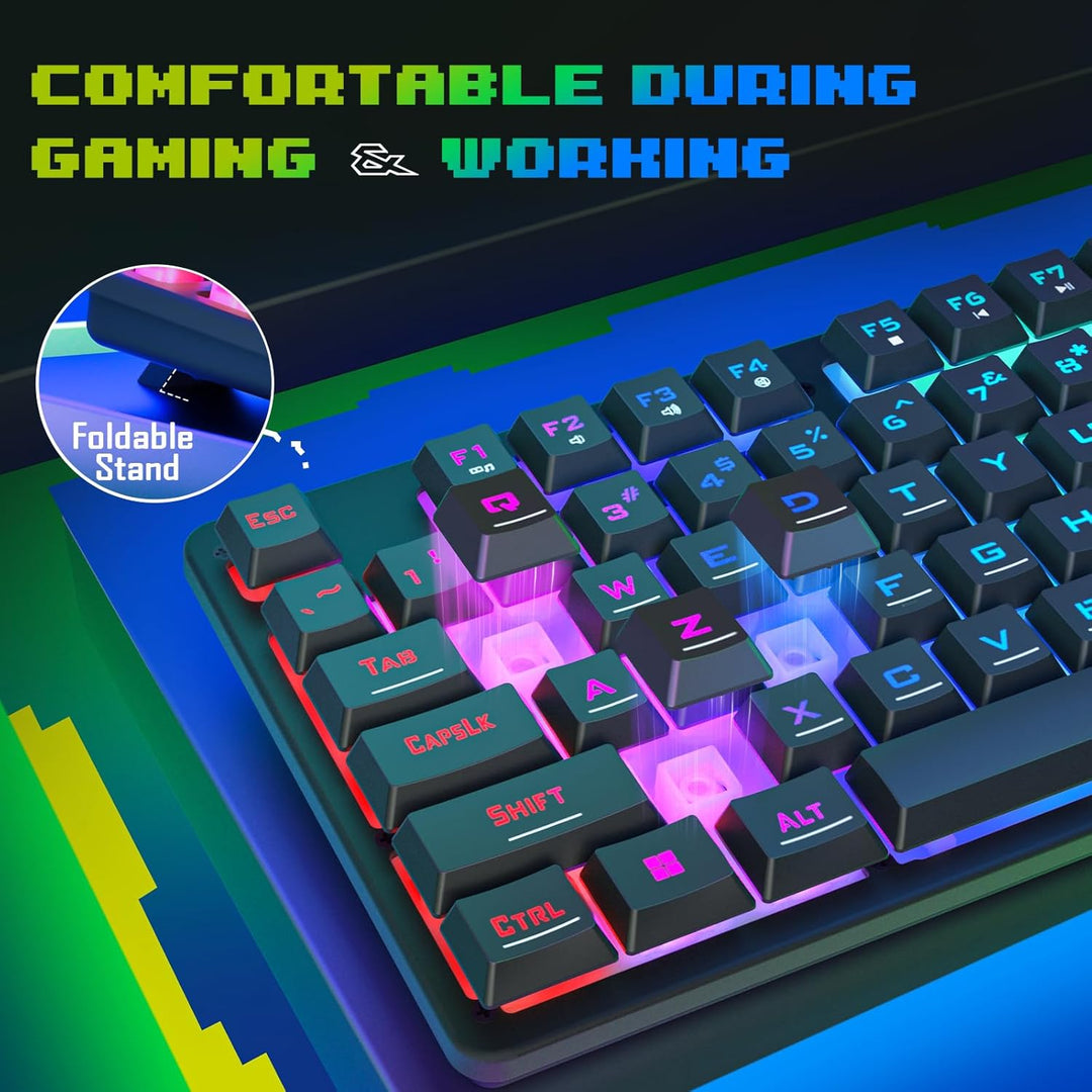 Redragon, combo actualizado de teclado y mouse para juegos S107, te...