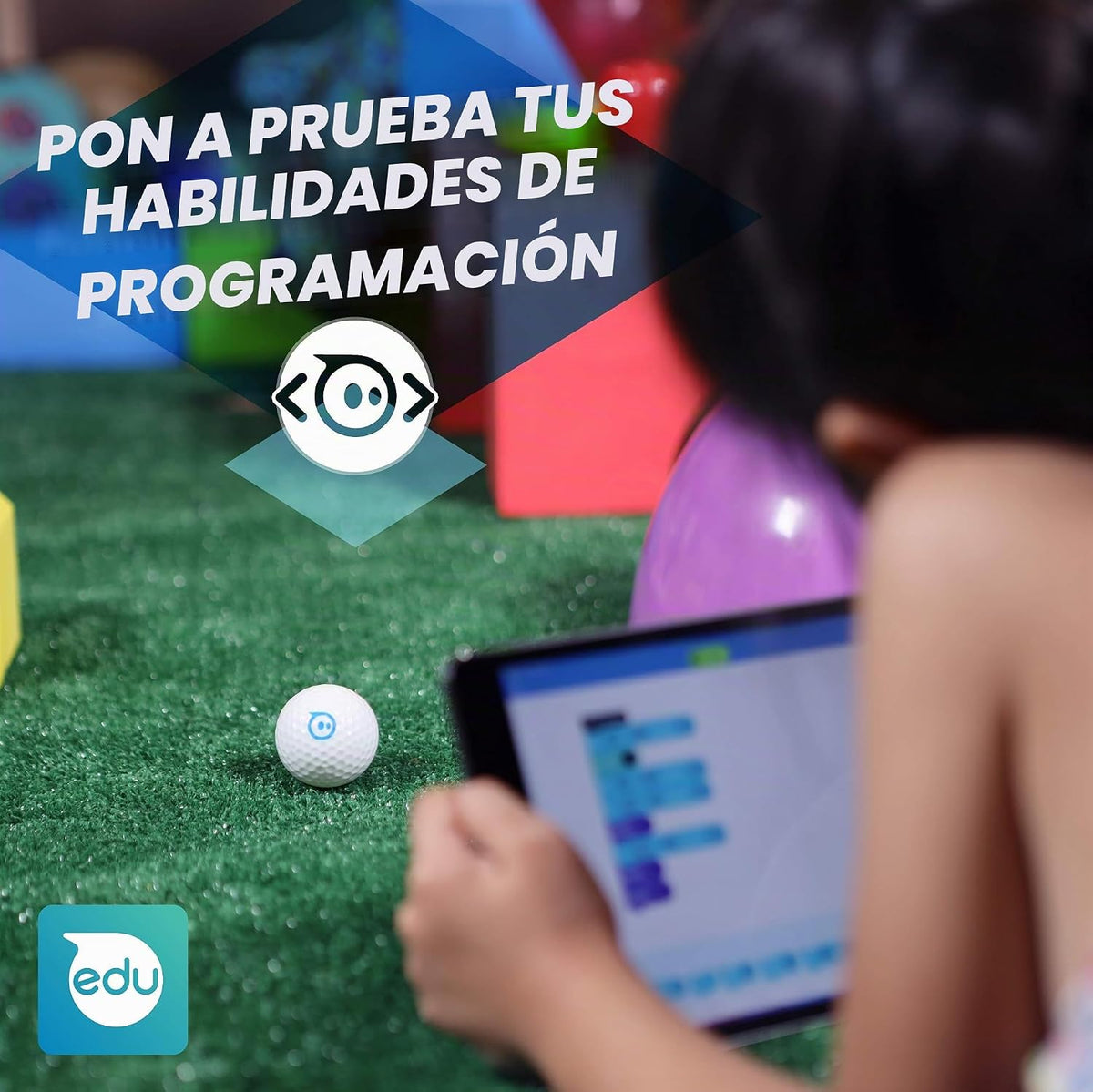 Sphero Mini Golf: Pelota de robot programable habilitada para aplicaciones – Juguete educativo STEM para niños de 8 años en adelante – Conduce, juega y codifica con la aplicación Play & Edu, color blanco cáscara de huevo