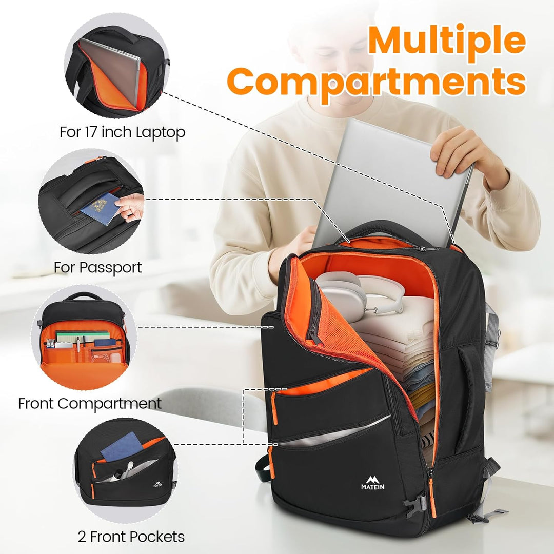 MATEIN Mochila para artículos personales de 18 x 14 x 8 pulgadas co...