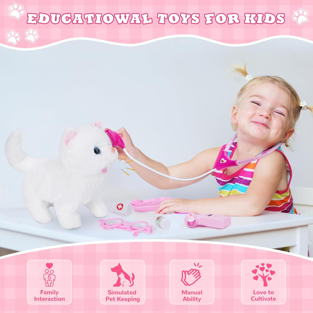 Kit de médico para niñas, juegos de veterinarios para niños, juego...