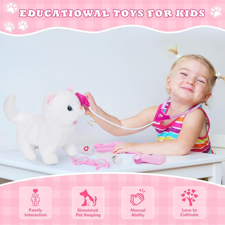 Kit de médico para niñas, juegos de veterinarios para niños, juego...