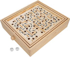 Juego de mesa Laberinto, 12.8 x 11.2 x 3.1 in / 12.8 x 11.2 x 3.1 pulgadas, laberinto de mesa de equilibrio de madera, laberinto de juegos de madera con 60 puntos de referencia para ancianos