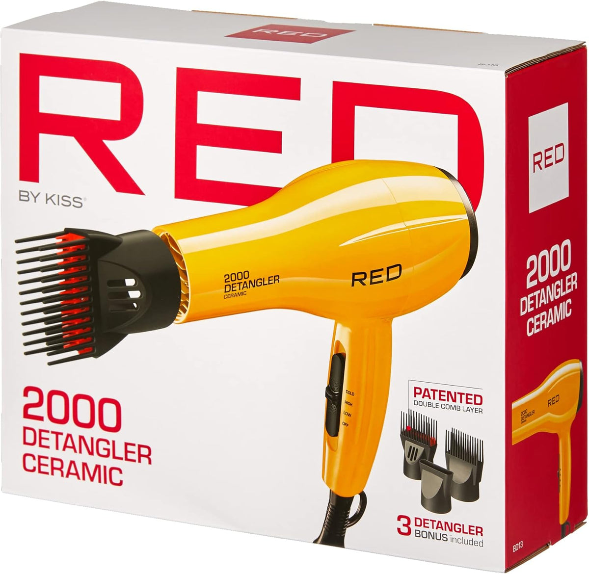 RED by KISS Secador de pelo cerámico 2000, secador de salón profesi...