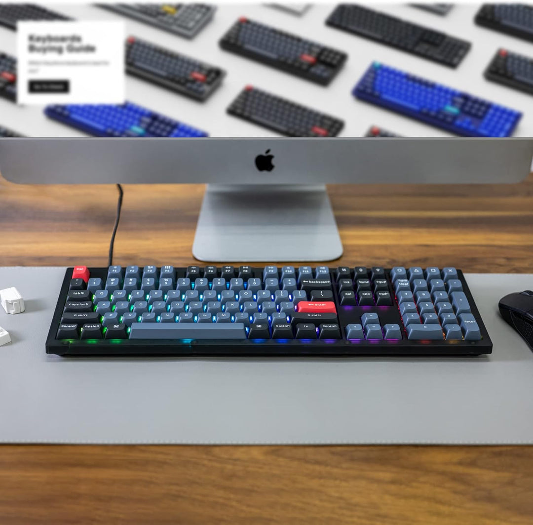 Keychron V6 Teclado mecánico personalizado con cable, macro program...