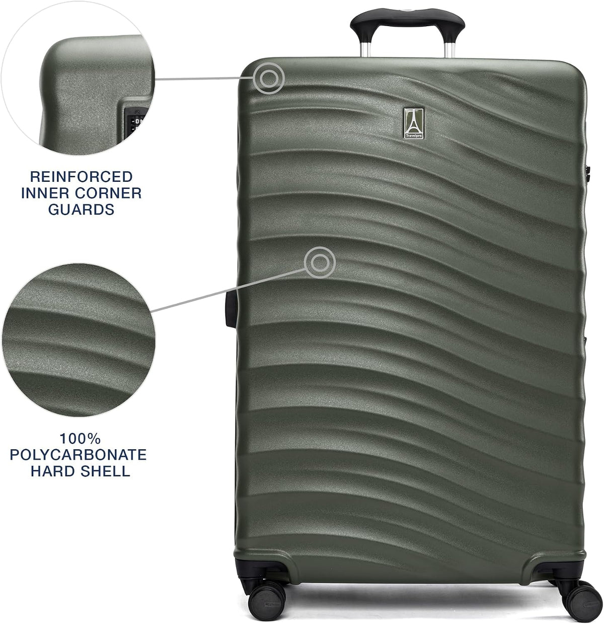Travelpro Maxlite Air V2 Maleta de rueda giratoria con carcasa rígida ampliable, Verde pizarra