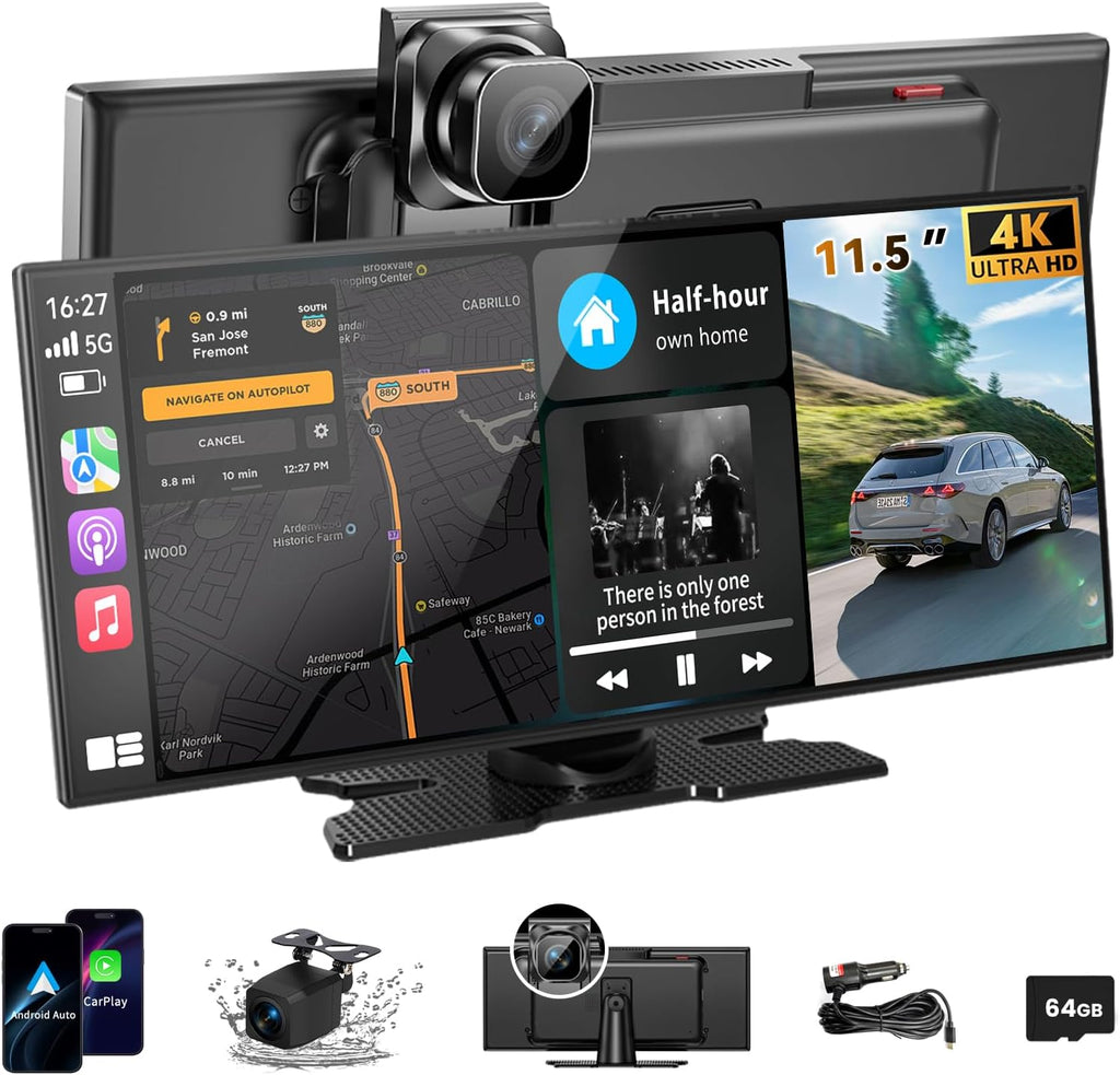 Pantalla CarPlay inalámbrica más grande de 11.5 pulgadas para coche con