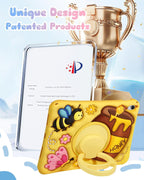 Boaretiu - Funda para iPad A16/10ª generación, con soporte para lápices, correa para el hombro y soporte giratorio, diseño de dibujos animados amarillos para niñas y niños, de silicona para iPad de