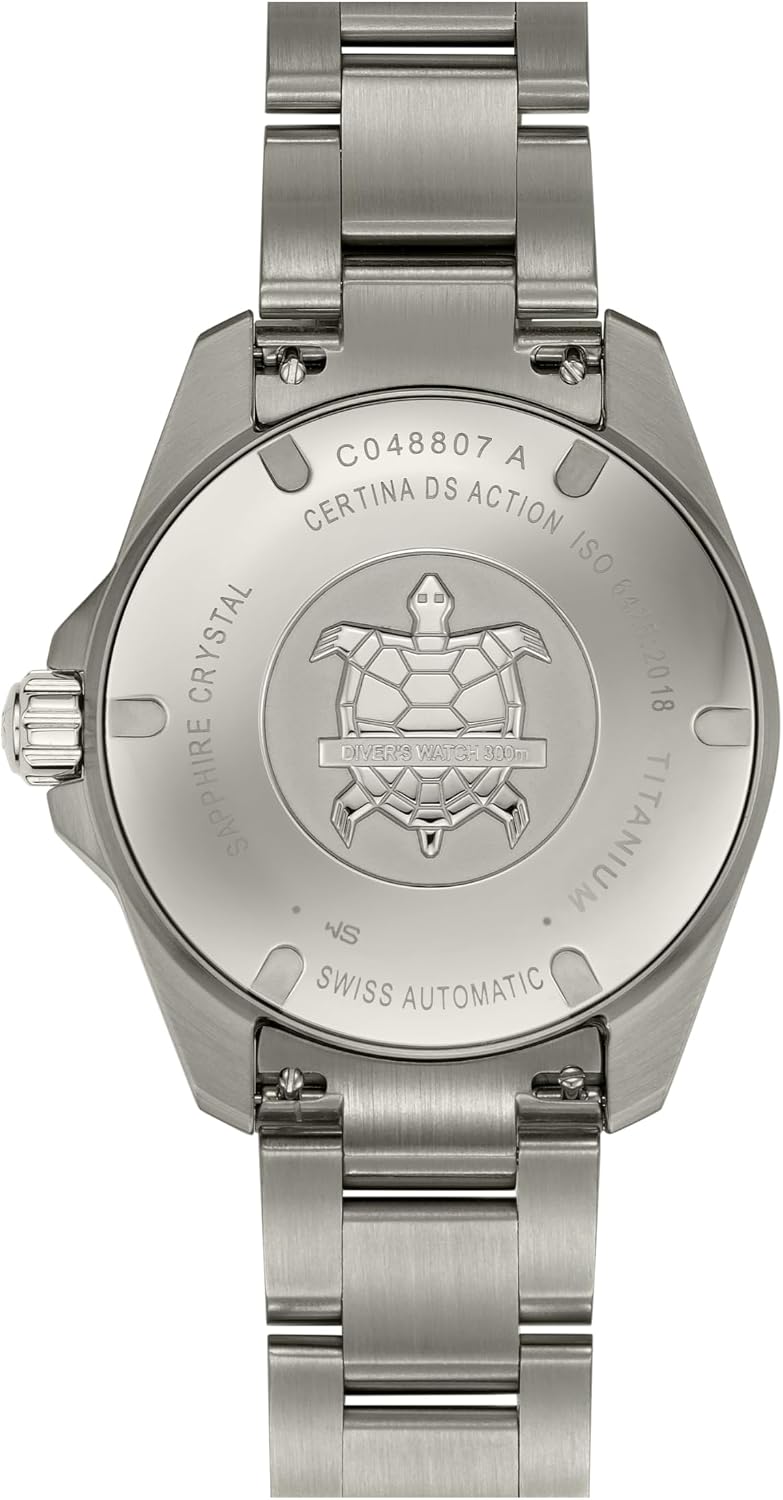 Certina, Unisex, DS Action Diver, suizo automático, titanio, 1.496 in, reloj, gris, titanio, C0488074408100