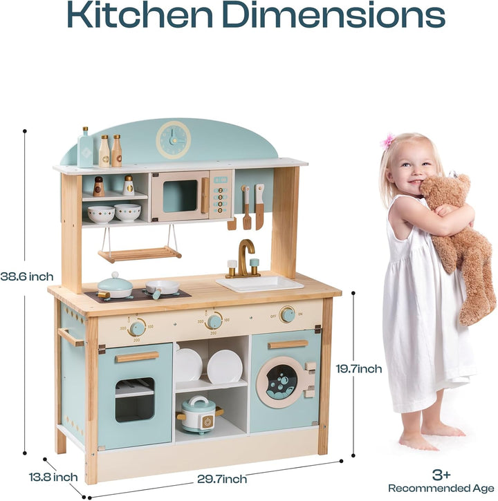 ROBOTIME Cocina de madera para niños, juego de cocina de juguete pa...