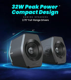 Altavoces para gaming Edifier Hecate RGB, 32W de potencia pico, Bluetooth, negro