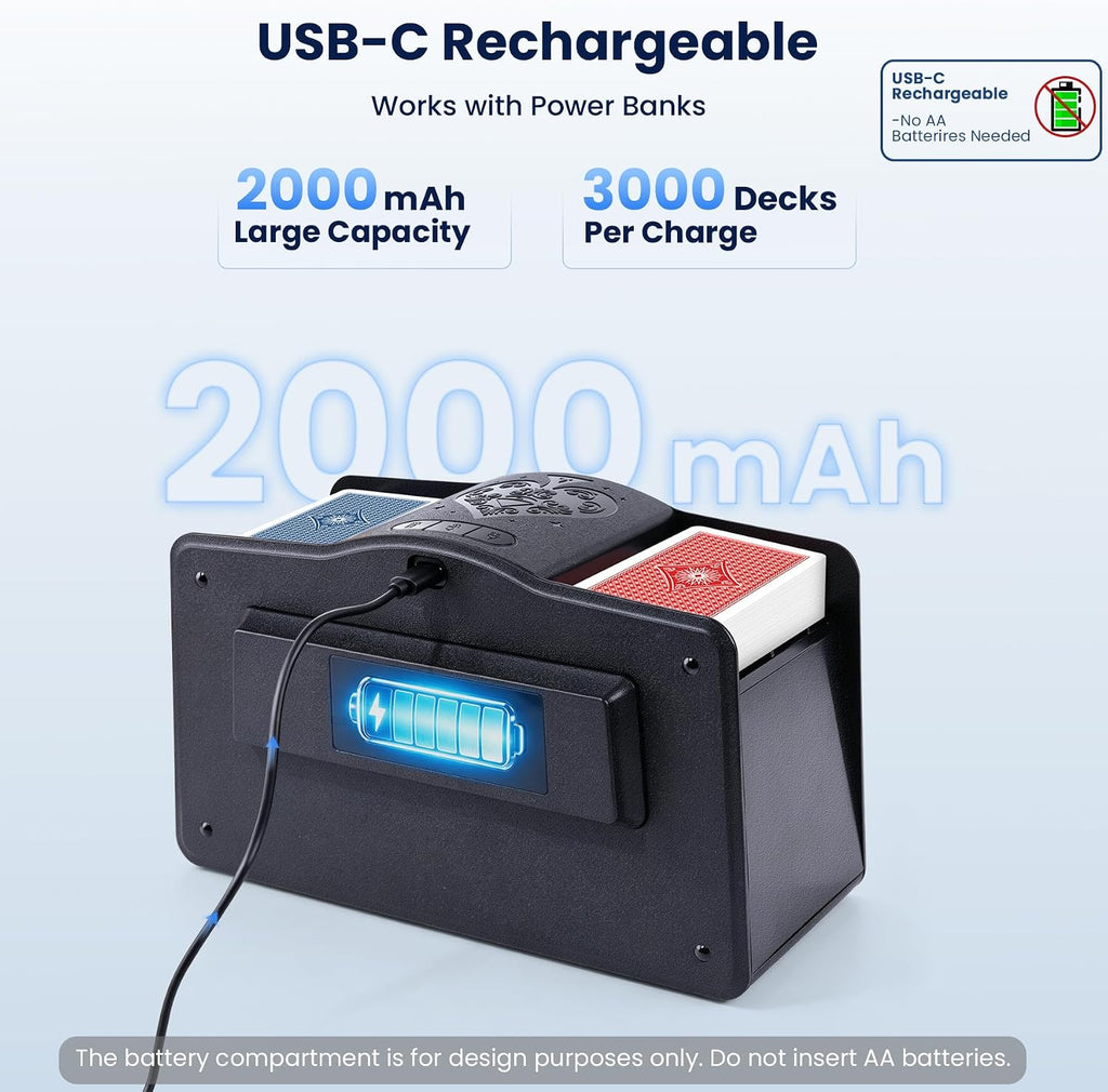 Barajador automático de tarjetas para 1-4 cubiertas con modos automáticos